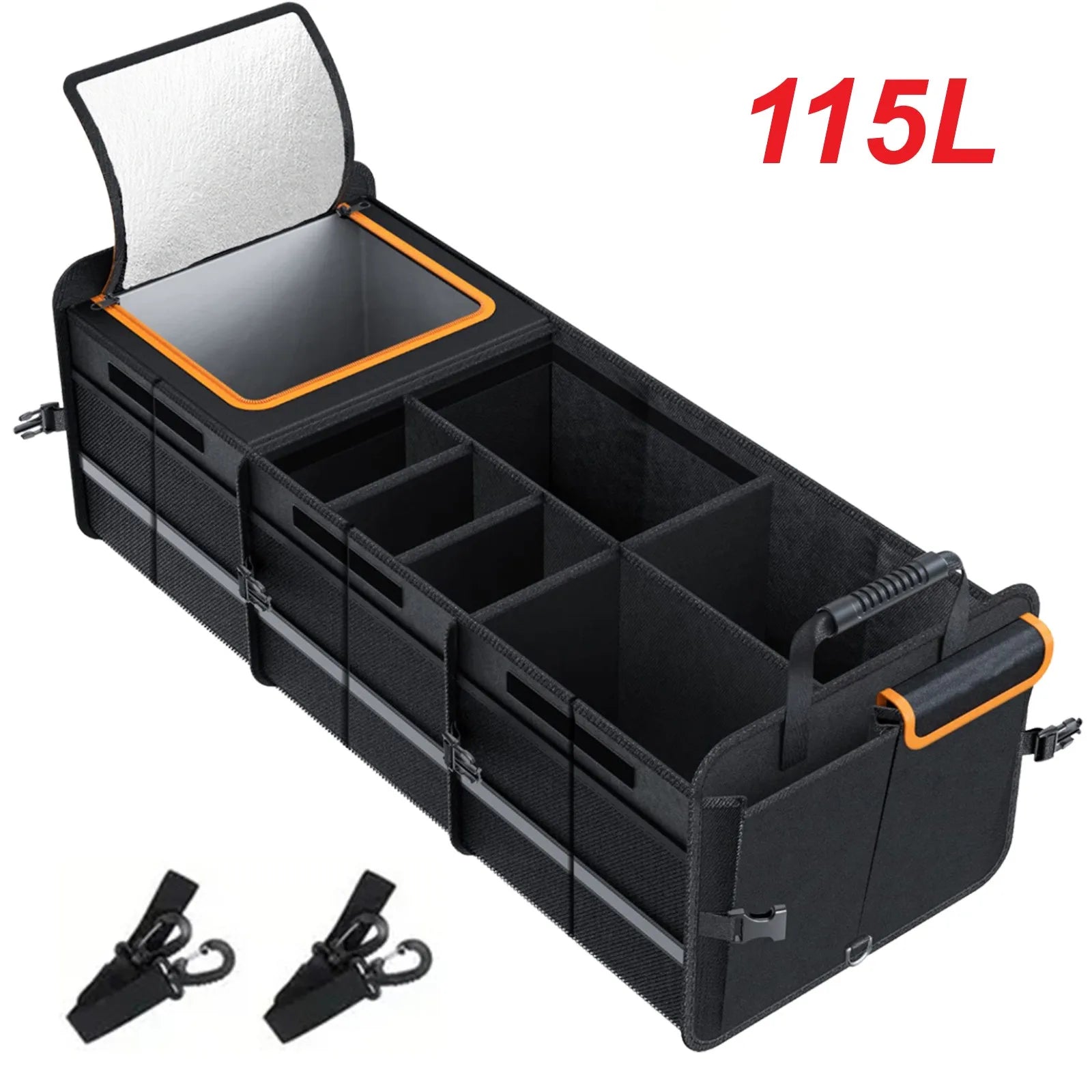 Coffre de Rangement Pliable pour Voiture avec Sac Isotherme